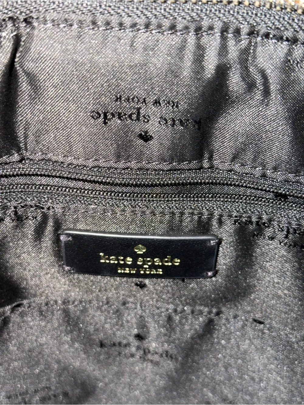 kate spade Black Quilted Tote with Adjustable Crossbody Strap
